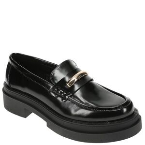 Steve Madden NIB Women’s Rodrigo Black Leather Slip On Loafers Shoes Size 11